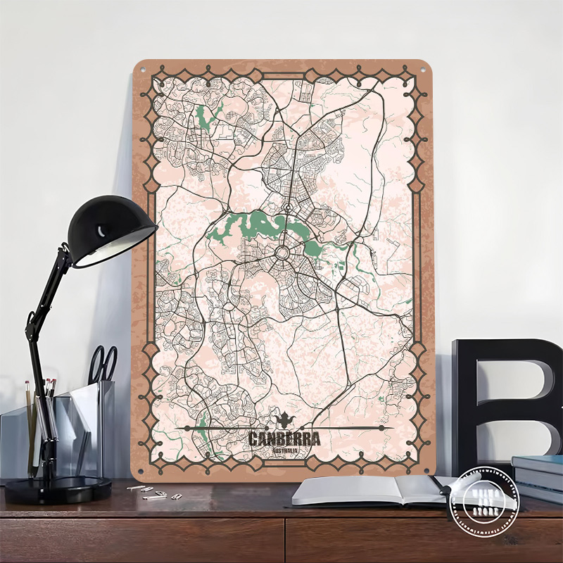 Canberra City Map Tinplate Pos - Canberra Vintage & Collectible Centre Reviews review and price