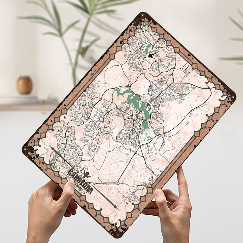 Canberra City Map Tinplate Pos - Canberra Vintage & Collectible Centre Reviews review and price