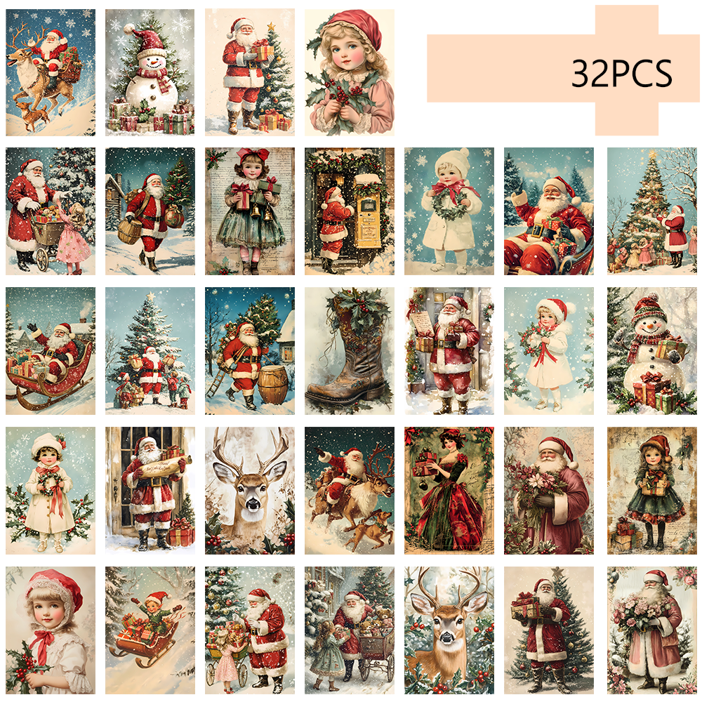 32pcs, vintage Christmas postc - Vintage Collectible Santa review and price