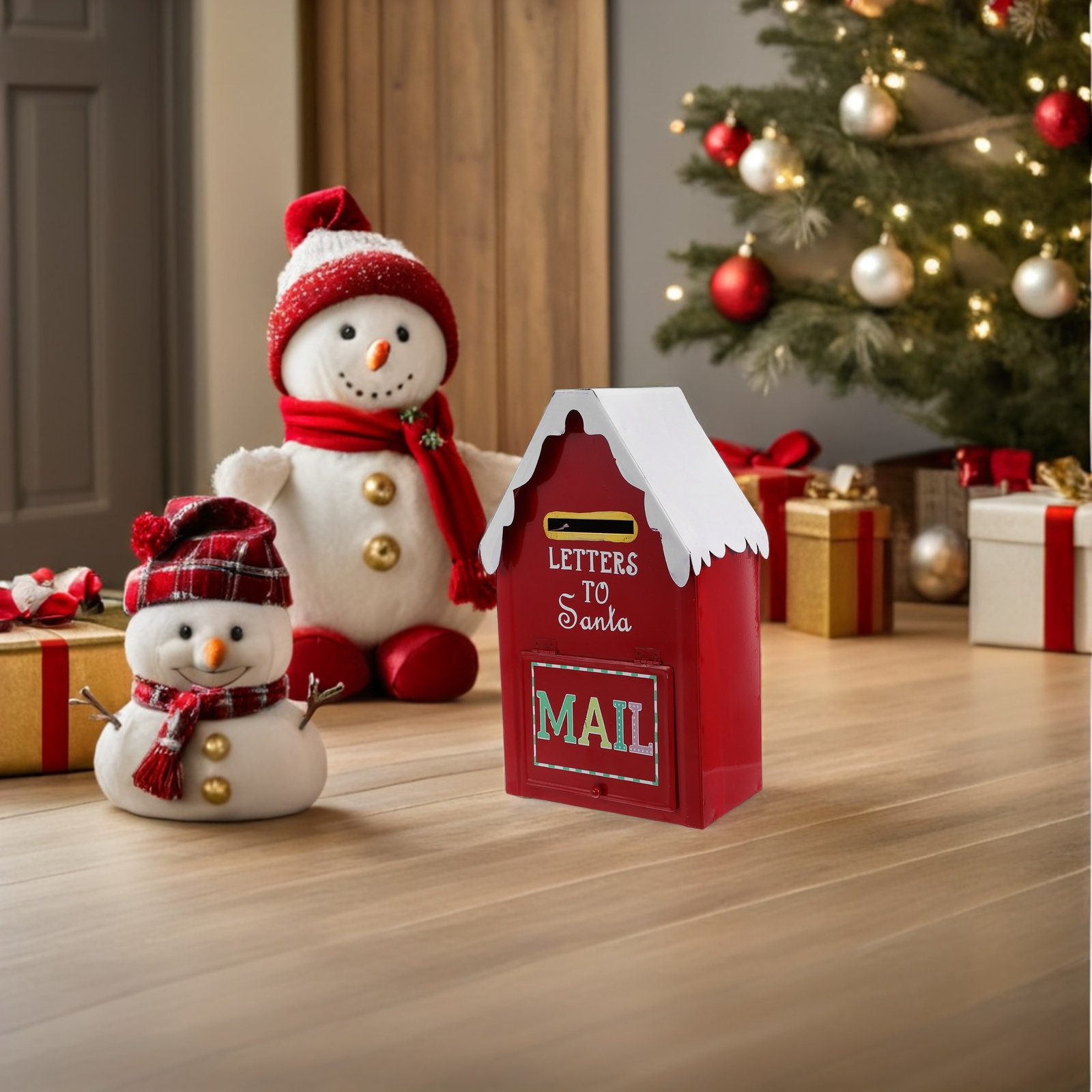 Red Christmas Mailbox Santa Ma - Vintage Collectible Santa review and price
