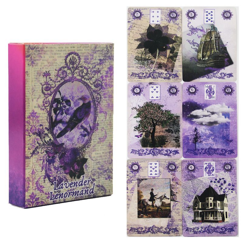Lavender Lenormand Deck 9*6cm  - Vintage Collectible Cards review and price