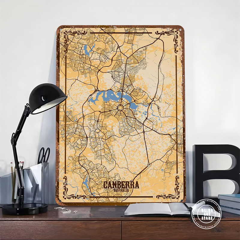 Canberra City Map Tinplate Pos - Canberra Vintage & Collectible Centre Reviews review and price