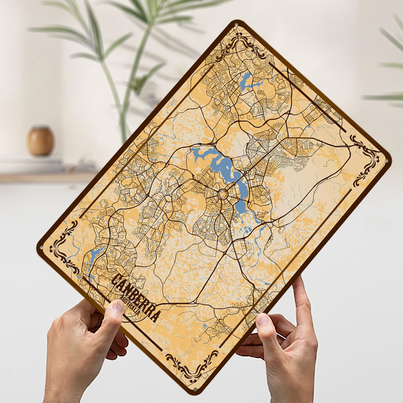 Canberra City Map Tinplate Pos - Canberra Vintage & Collectible Centre Reviews review and price