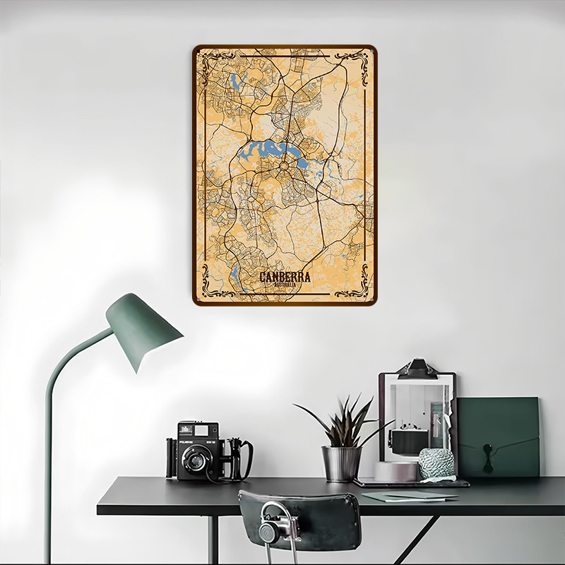 Canberra City Map Tinplate Pos - Canberra Vintage & Collectible Centre Reviews review and price