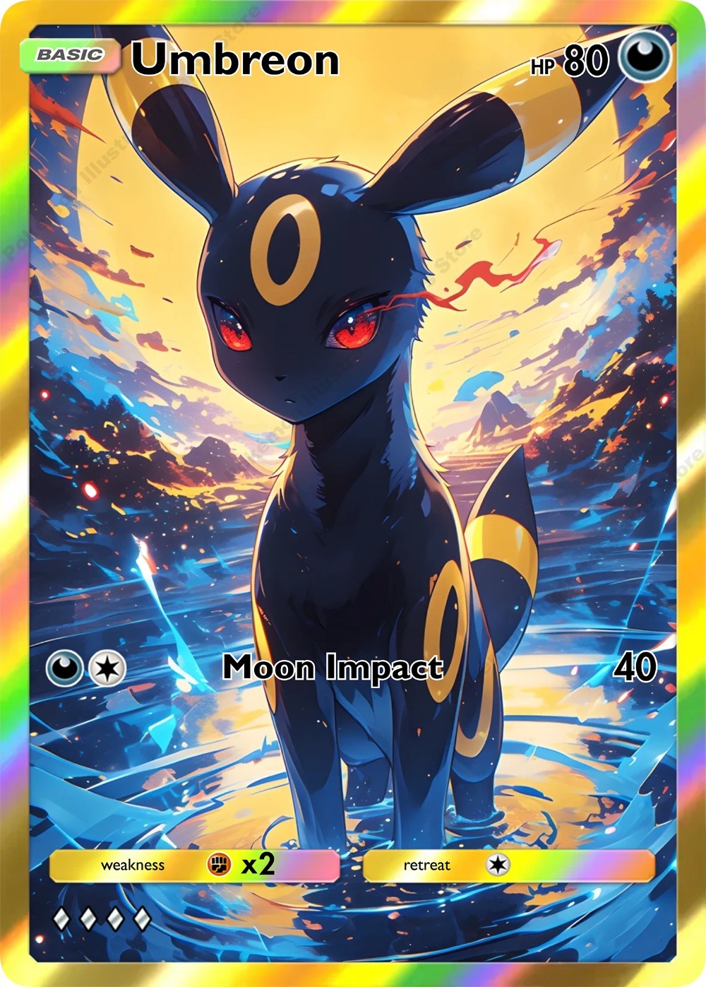 5Pcs Pokemon Cards Umbreon Rar - Vintage Collectible Cards review and price