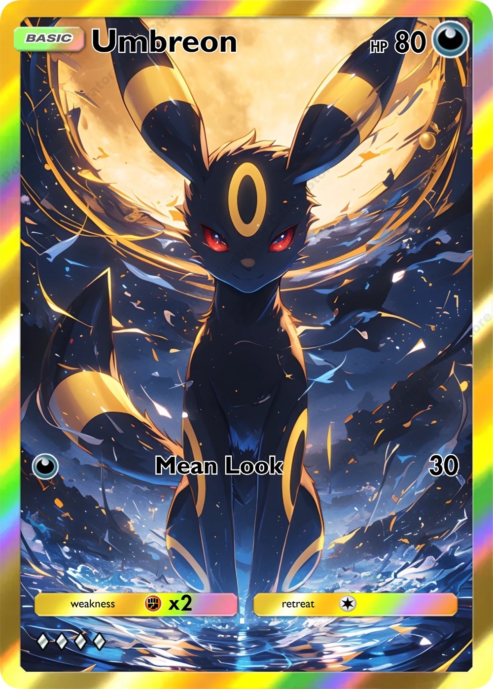 5Pcs Pokemon Cards Umbreon Rar - Vintage Collectible Cards review and price