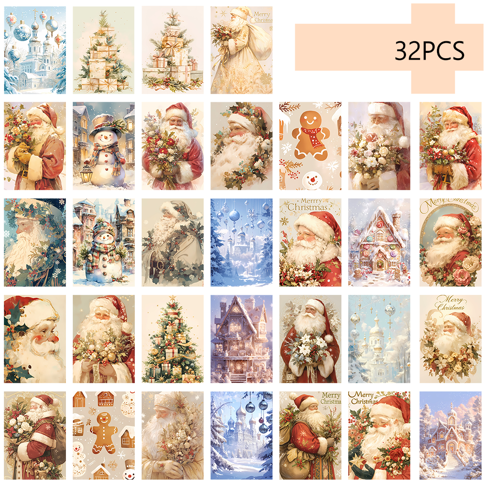 32pcs, vintage Christmas postc - Vintage Collectible Santa review and price