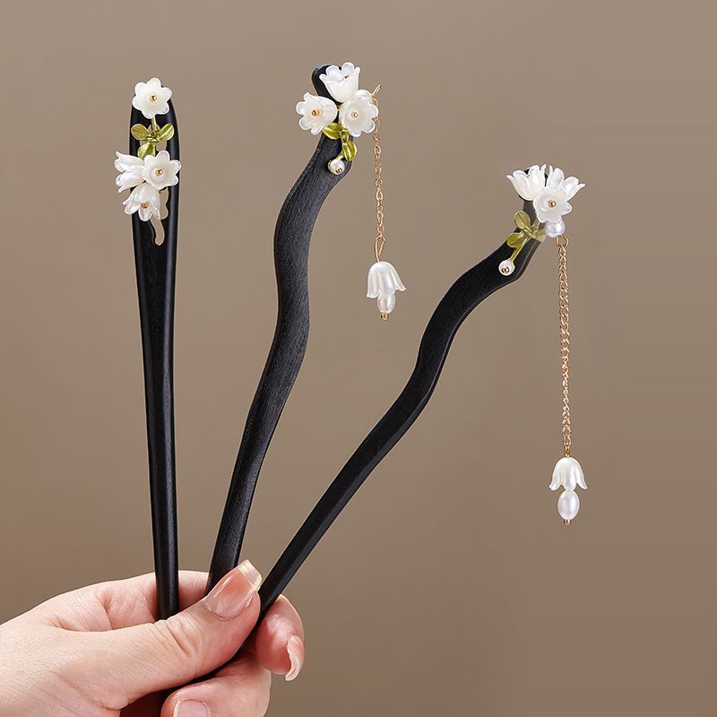 Wooden Flower Hairpin Vintage  - Vintage Collector review and price