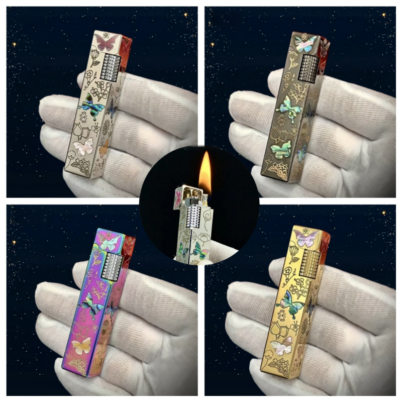 Unusual Brass Four sided Color - Vintage Collectible Lighters review and price