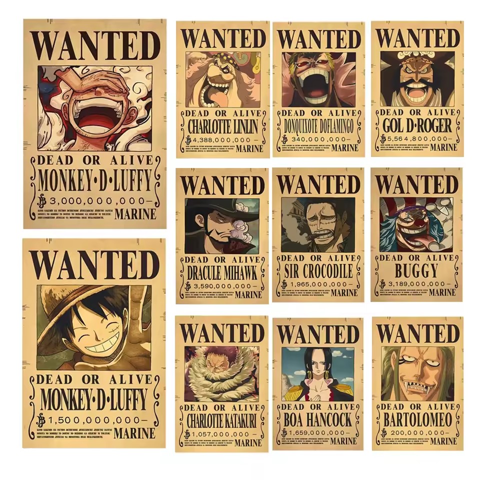 Anime One Piece Bounty Wanted  - Vintage Collectible Cards review and price