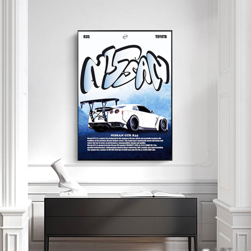 Retro Supercars Wall Art Canva - Vintage Collectible Magazines review and price