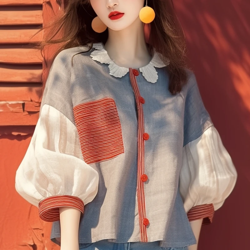 Chiffon Vintage Women's Shirt  - Vintage Collectible Buttons review and price